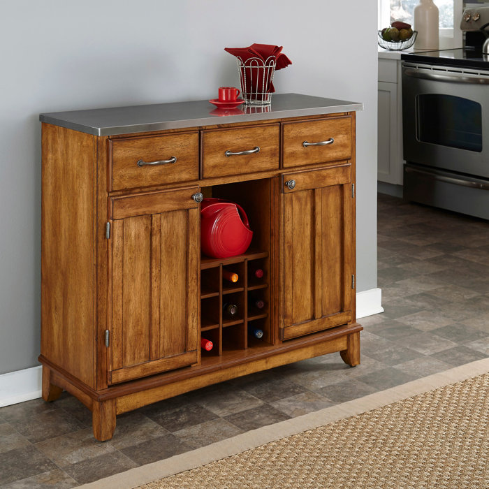 Andover Mills™ Presswood 41.75" Wide 3 Drawer Server & Reviews Wayfair